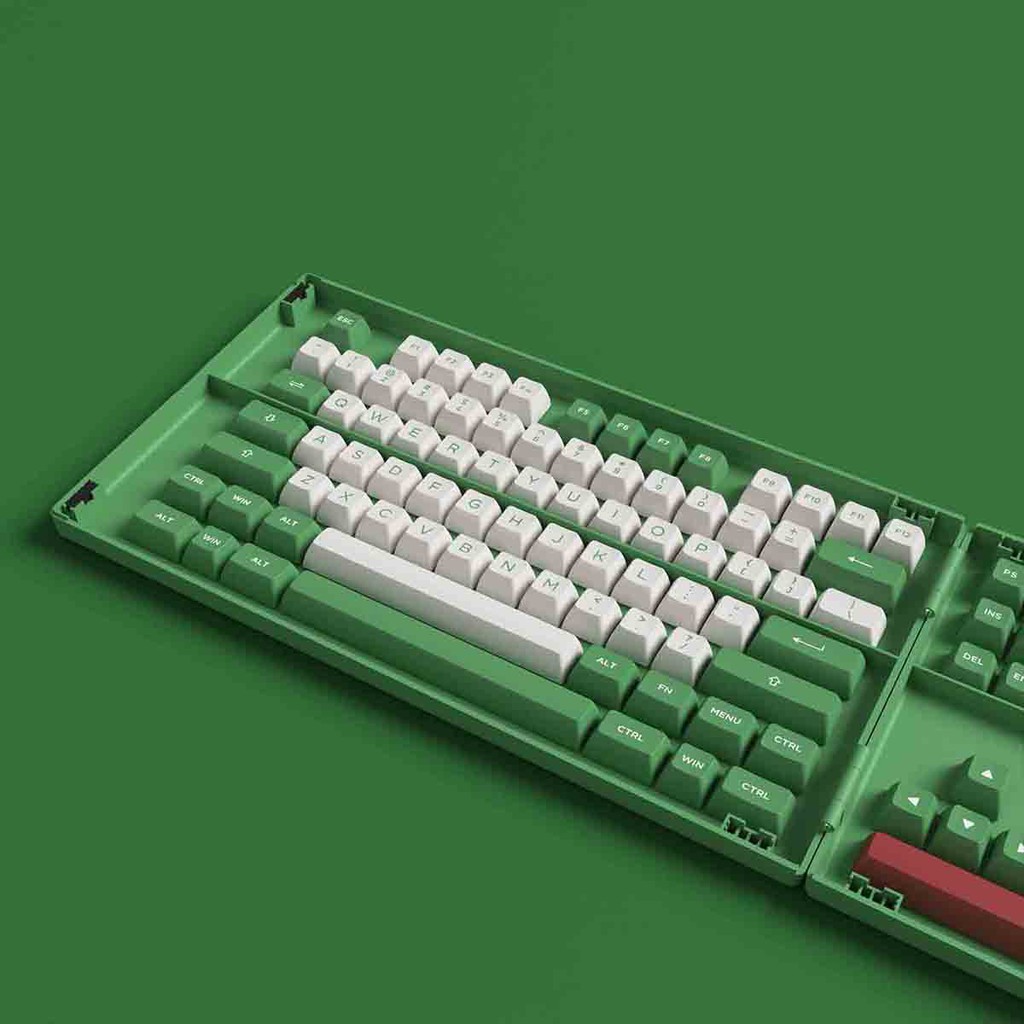 AKKO Keycap set – Matcha Red Bean (PBT Double-Shot/ASA profile/158 nút)