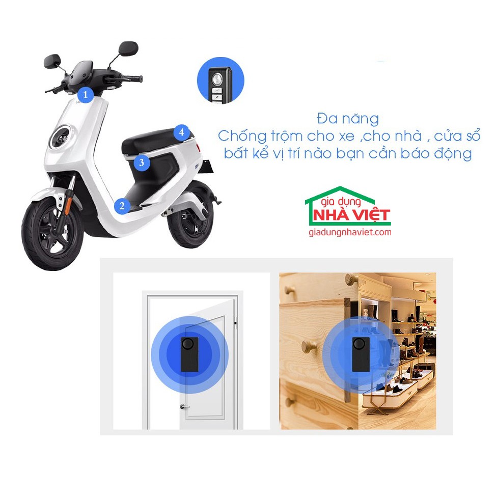 Máy báo động cảm biến rung chống trộm xe máy có chức năng tìm xe KS-SF04R