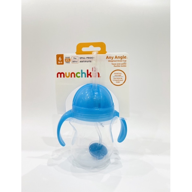 Cốc ống hút mọi tư thế Munchkin chính hãng, tặng kèm cọ ống hút