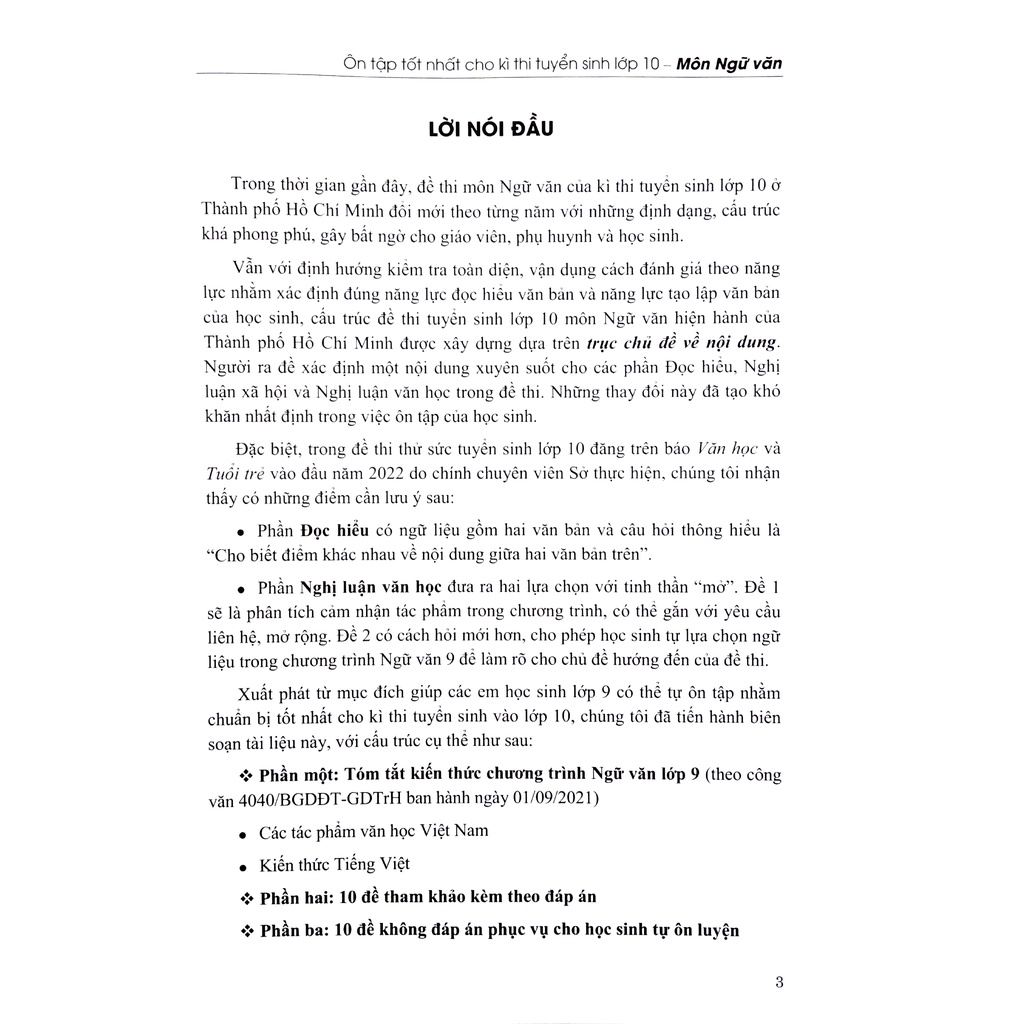 Sách Ôn Tập Tốt Nhất Cho Kỳ Thi Tuyển Sinh Lớp 10 - Môn Ngữ Văn