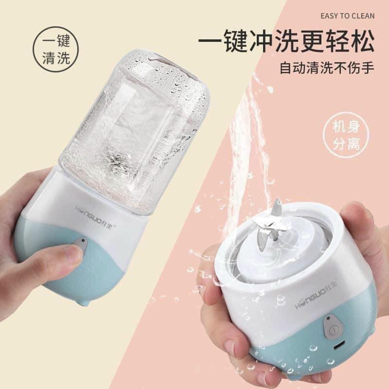 Máy Xay Sinh Tố, Máy Say Sinh Tố Cầm Tay Mini Sạc Pin 6 Lưỡi  Xay Được Đá