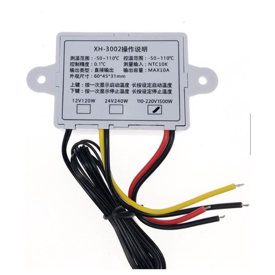 Bộ điều khiển nhiệt độ kỹ thuật số W3002 12V 24V 110-220V 10A - Máy chỉnh nhiệt độ thông minh dùng cho bể cá, ấp trứng.