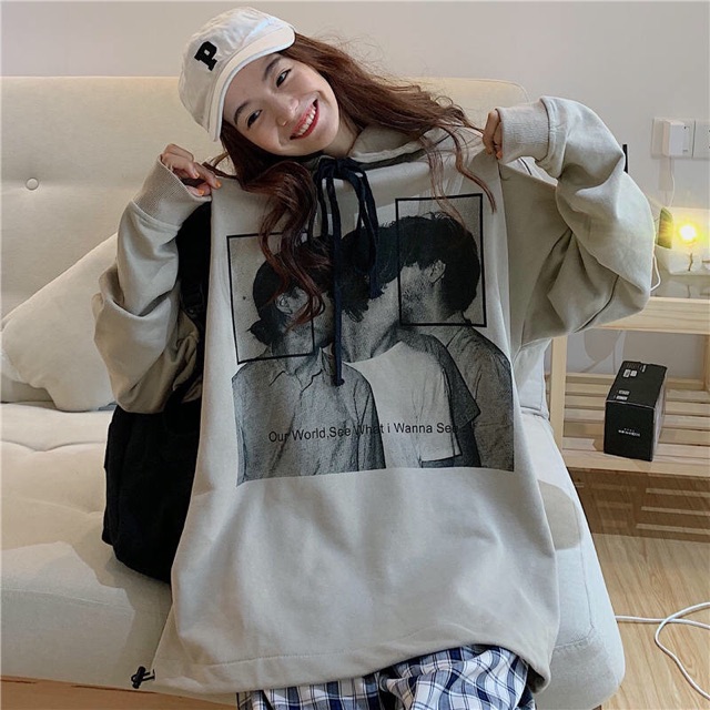 Áo hoodie nữ couple love | BigBuy360 - bigbuy360.vn