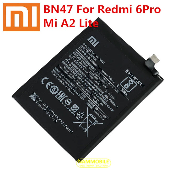 Pin Xiaomi Redmi 6 Pro BN47 3900mAh Zin + Tặng Keo Dán Pin + FreeShip