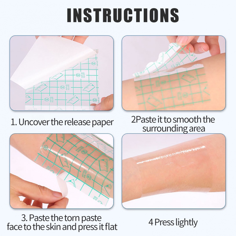 Bộ 10 Băng Keo Gel Trong Suốt Chống Nước Dùng Đi Cắm Trại/Leo Núi