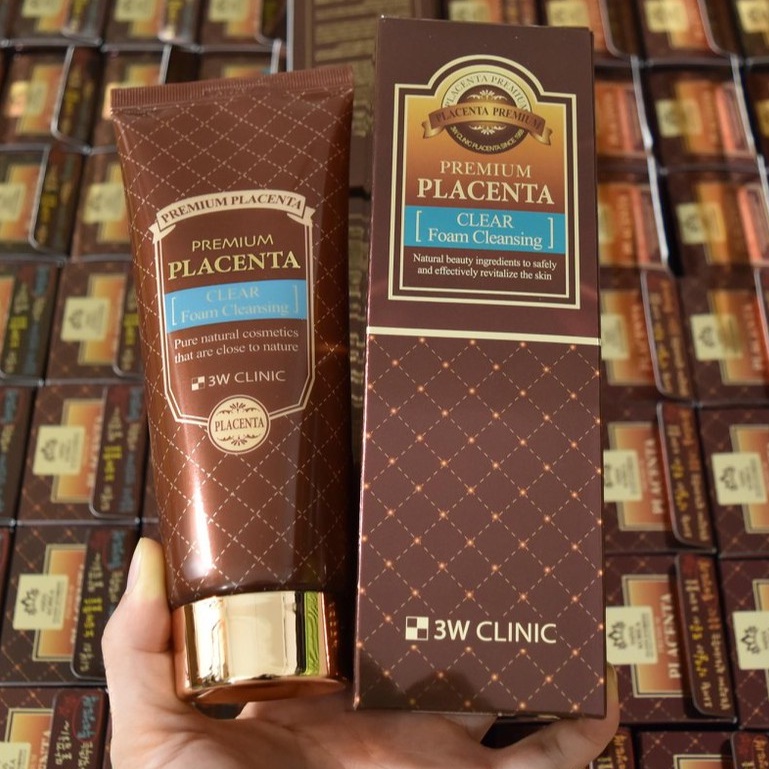 Sữa Rửa Mặt Nhau Thai Cừu 3W Clinic Premium Placenta 180ml