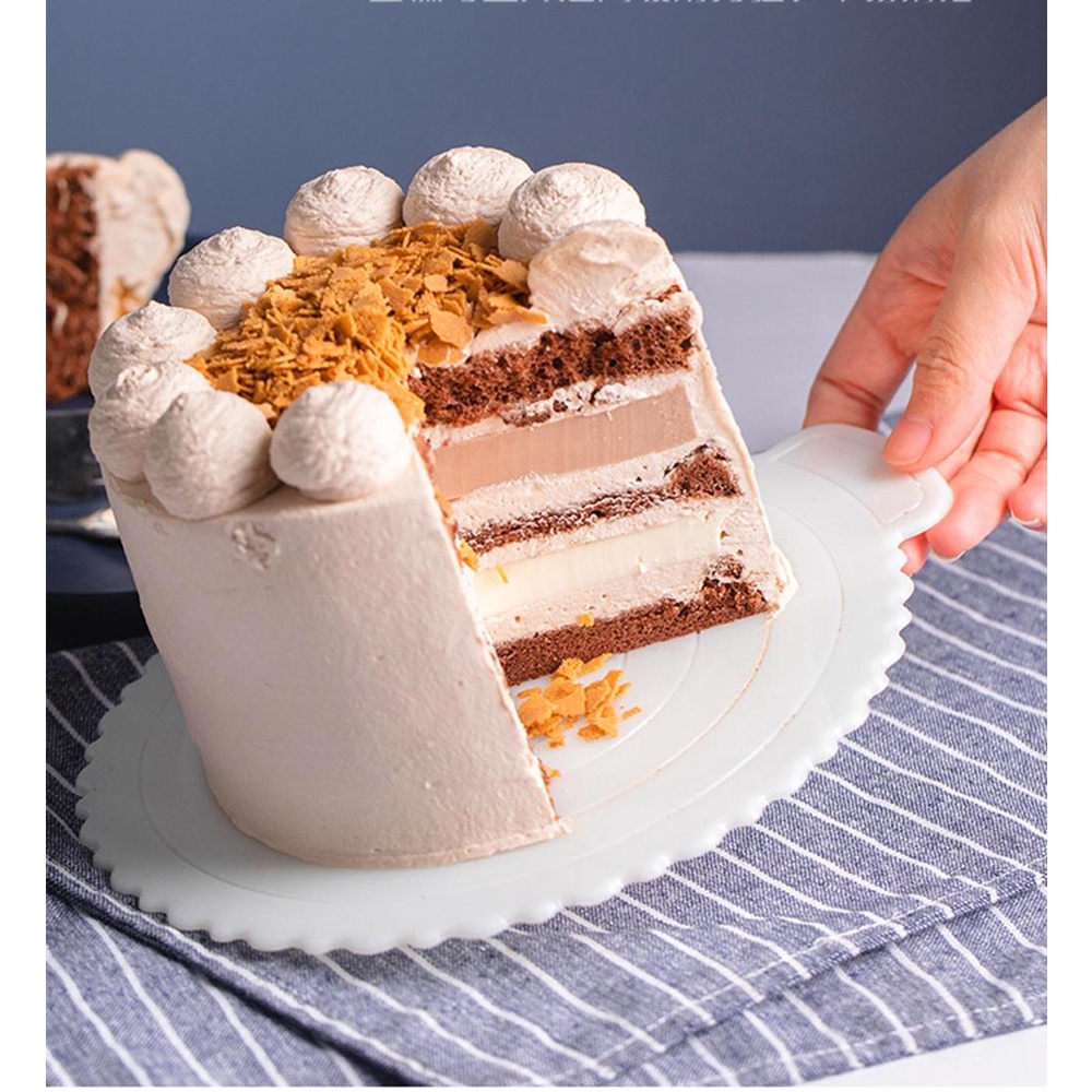 Khay Tròn Đựng Bánh Tráng Miệng / Cupcake Có Tay Cầm Tiện Lợi Dành Cho Trang Trí Nhà Cửa