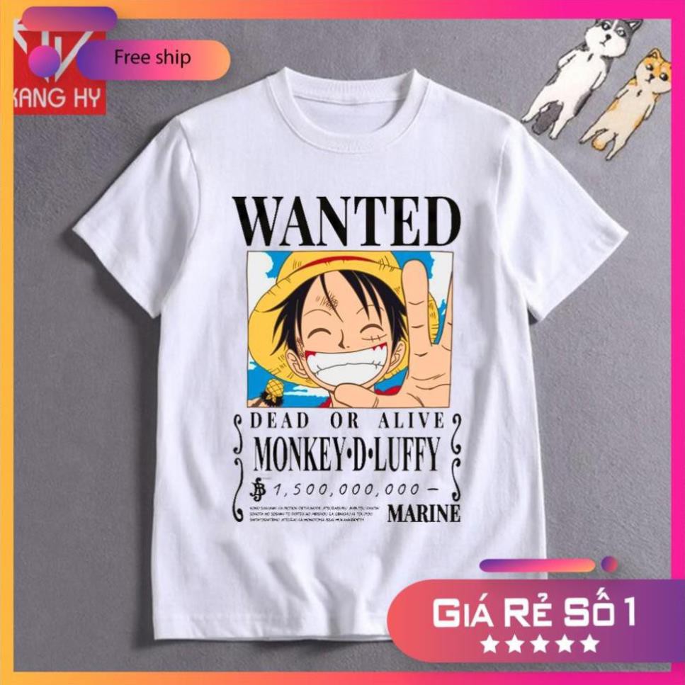 SALE- Áo wanted Luffy Bounty 1 Tỉ 500 Triệu Beli mới F021 - ADT Store /uy tín chất lượng
