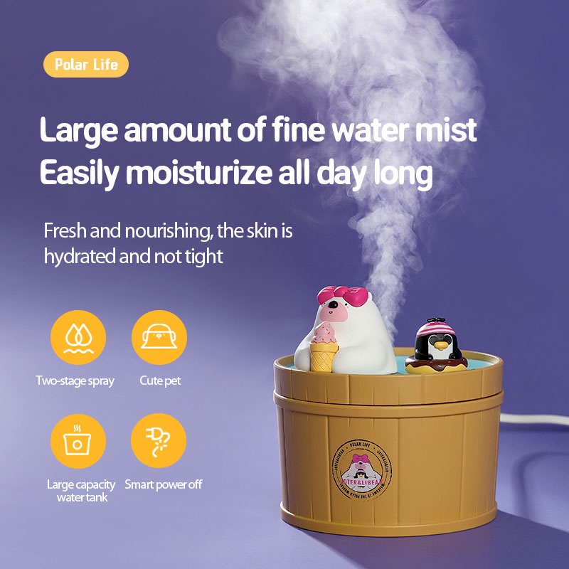 Máy phun sương làm ẩm không khí thiết kế động vật hoạt hình xinh xắn 2021