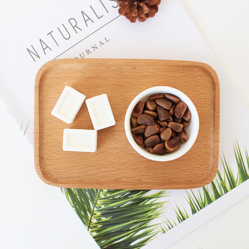 Khay Gỗ, Đĩa Gỗ Đựng Đồ Ăn, Chụp Ảnh Decor, Phụ Kiện Cafe, Đựng Hoa Quả, Hướng Dương Phong Cách Nhật Bản