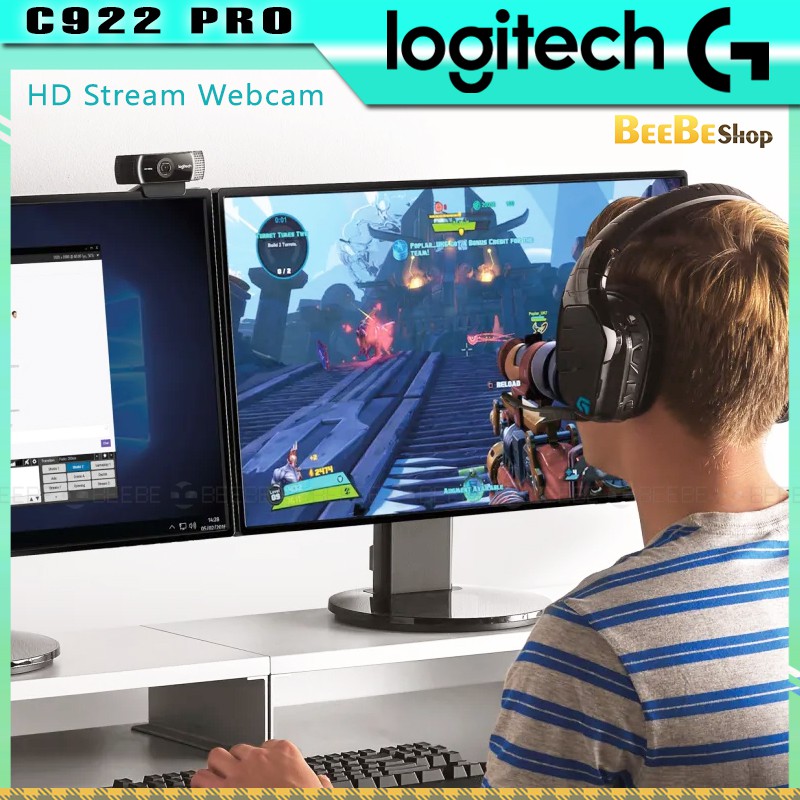 Logitech C922 Pro - Camera Góc Rộng Cho Game Thủ, Full HD 1080 (Stream Webcam)