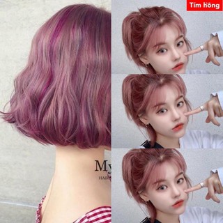 (Ảnh thật màu Tím hồng) Thuốc nhuộm tóc chiết xuất thảo dược, hàng nhập khẩu, tặng oxy <RẺ VÔ ĐỊCH>
