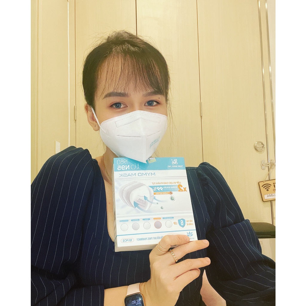 Khẩu Trang Y Tế N95 MYMO MASK X2 Kháng Khuẩn Diệt 99% Hộp 10 cái