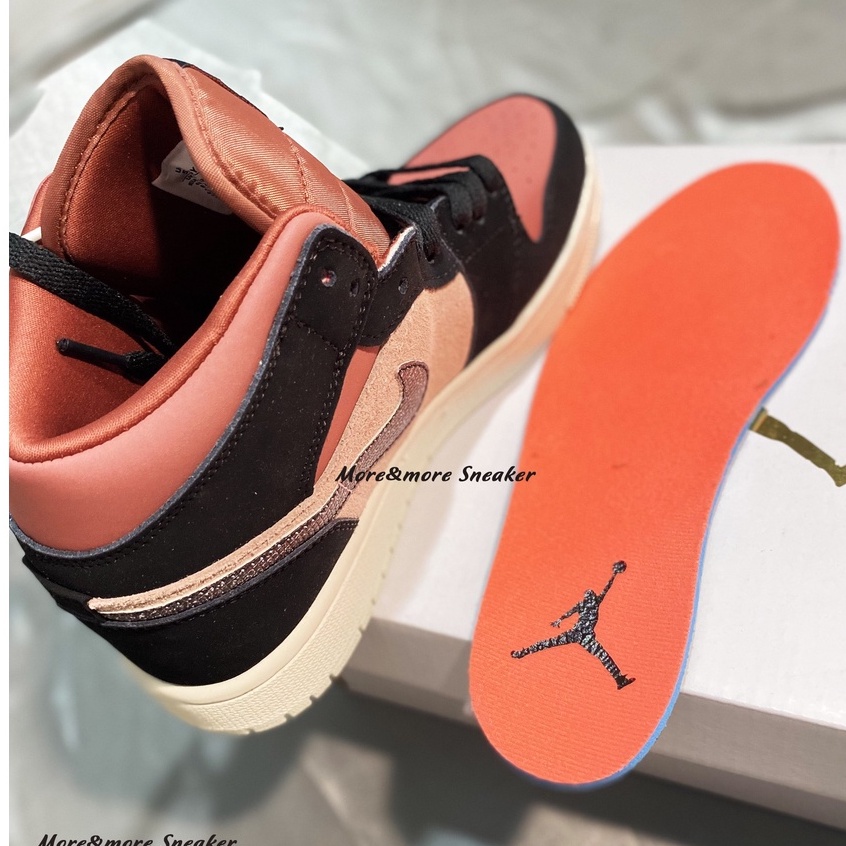 [More&More] Giày Sneaker Cổ Cao Jordan 1 Mid SE Dusty Pink đỏ mận cực phong cách X OG MSZ3545