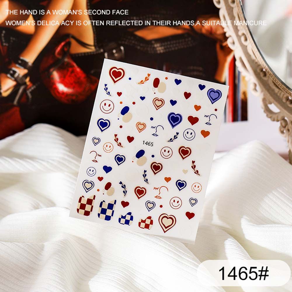 [Hàng mới về] Miếng dán trang trí móng tay hình mặt cười 3D thời trang diy