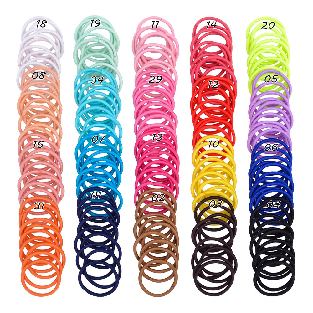 Set 10 dây buộc tóc KIDSBOWS co giãn nhiều màu sắc cho bé