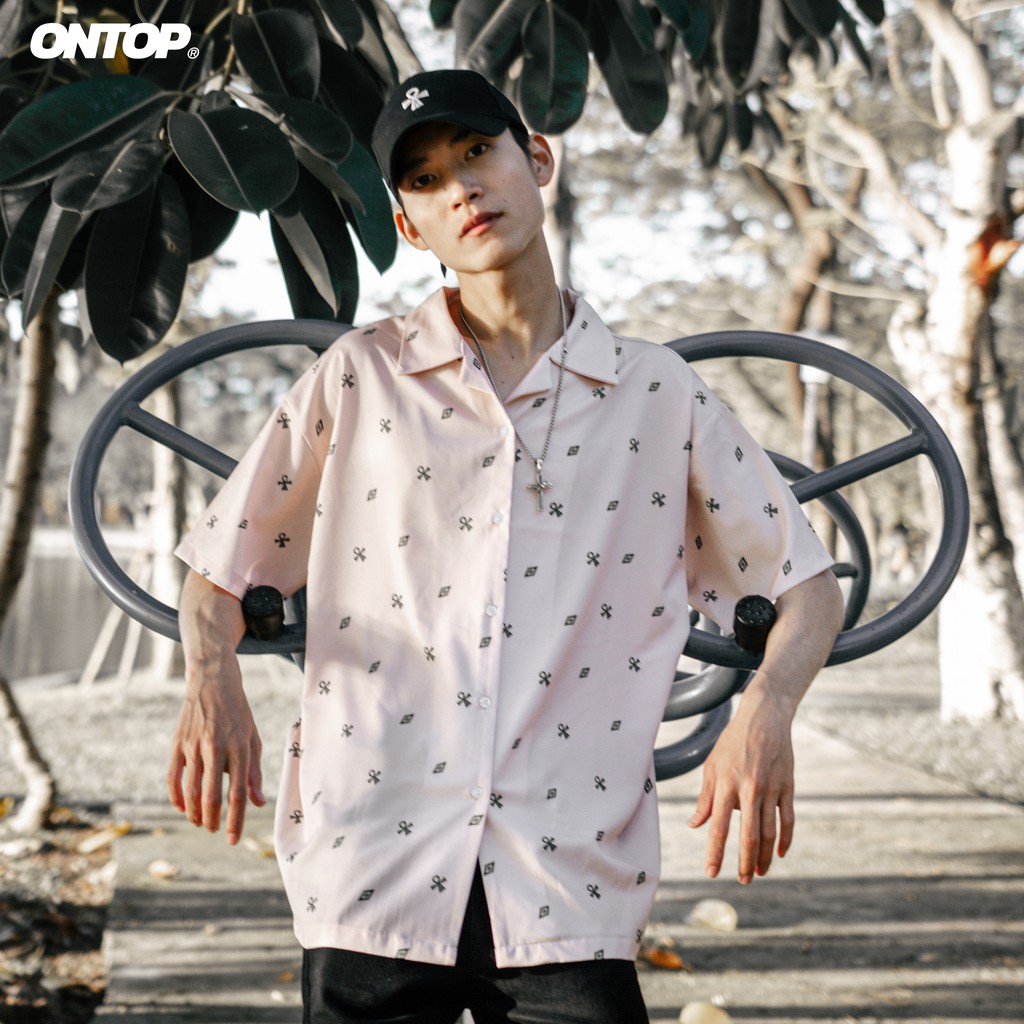 Áo sơ mi tay ngắn cổ bẻ unisex Level Local brand ONTOP | BigBuy360 - bigbuy360.vn