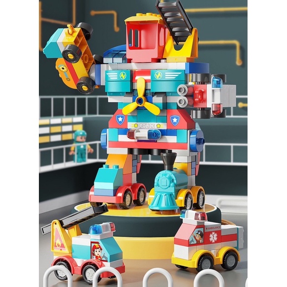 Lego DUPLO chính hãng 195 chi tiết lắp ghép người máy, lego DUPLO lắp ghép robot chính hãng