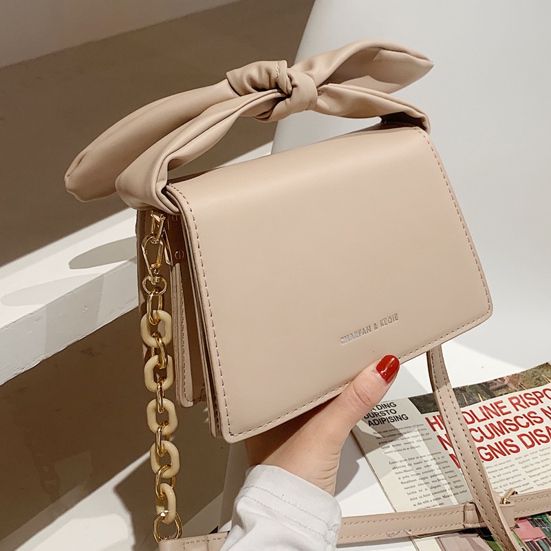 IELGY Túi Đeo Chéo Hình Vuông Cỡ Nhỏ Phối Dây Đeo Sợi Xích Thời Trang Cho Nữ