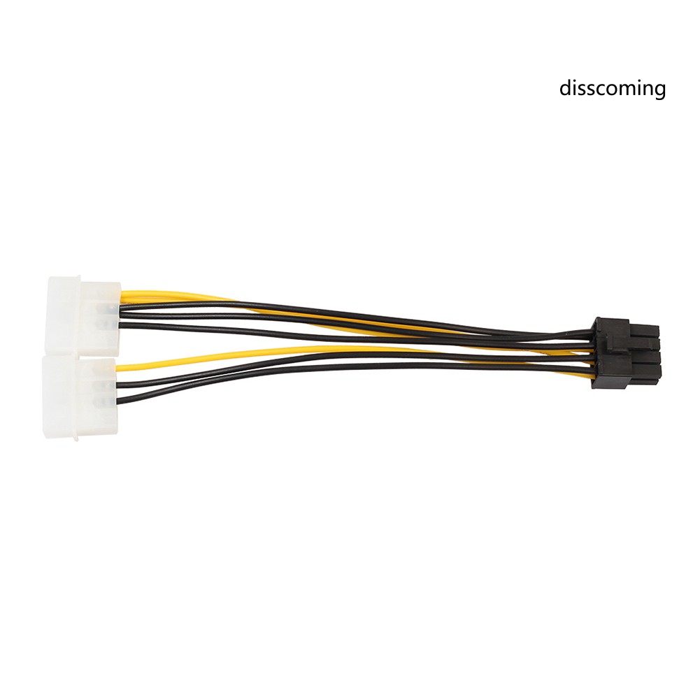 Cáp Nguồn 18cm 8 Pin (6 + 2) Pcie Sang Molex Cho Card Đồ Họa