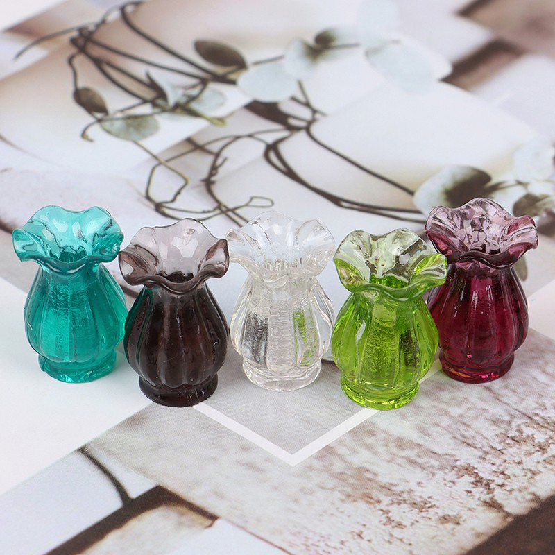 Đồ trang trí Chậu Cây Mini Bằng Gốm Tỉ Lệ 1: 12 Dùng Trang Trí Nhà Búp Bê DIY