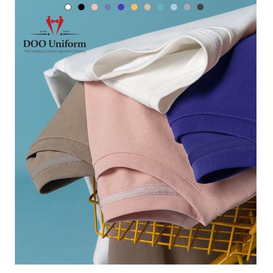 [DOO T-SHIRT] Áo Thun Màu Xanh Uniex Nam (Cotton 65/35)