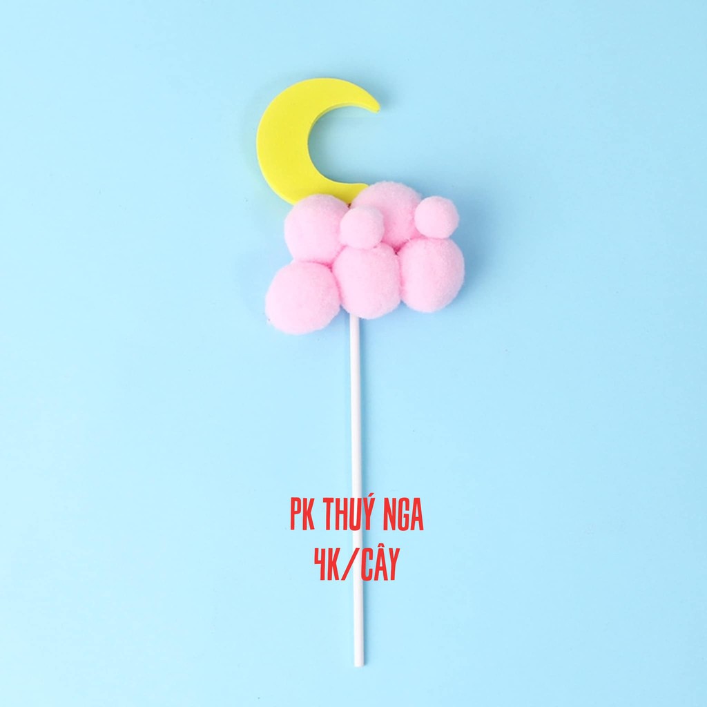 5 SET MÂY TRĂNG TRANG TRÍ BÁNH KEM