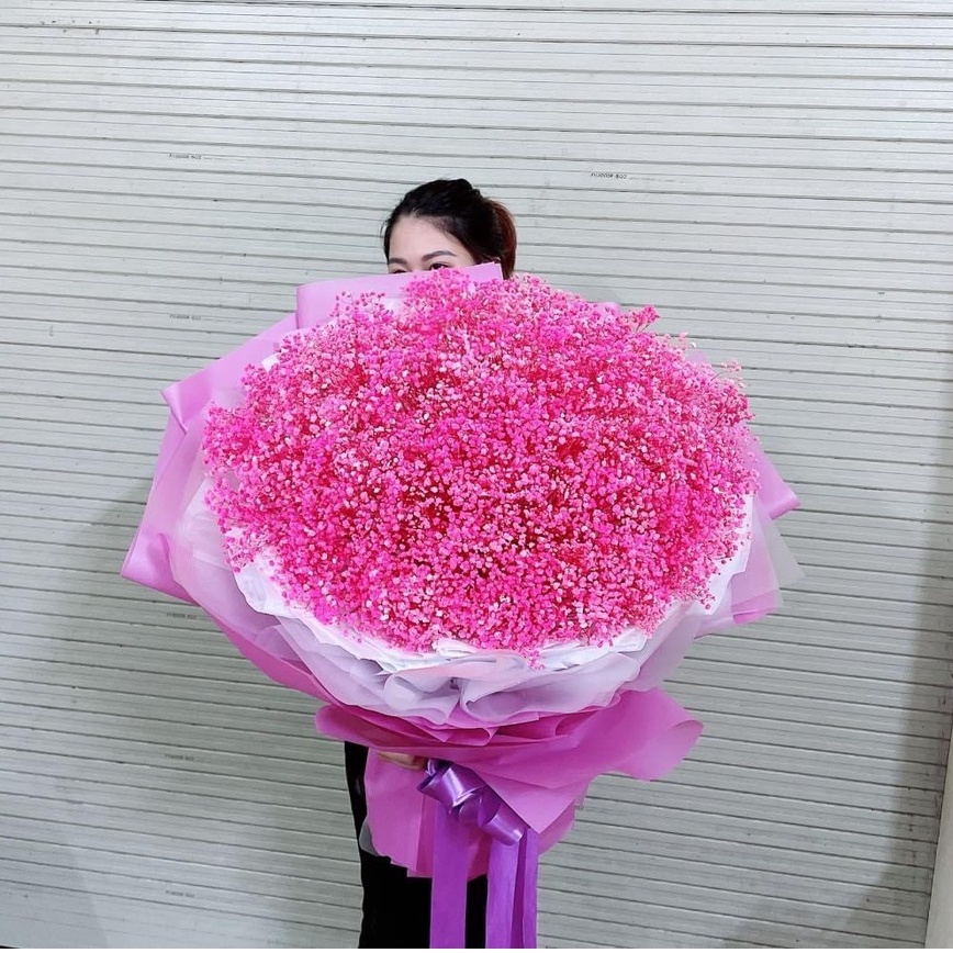 Bó Hoa BaBy Khô Siêu To Khổng Lồ (Mẫu Như Ảnh)