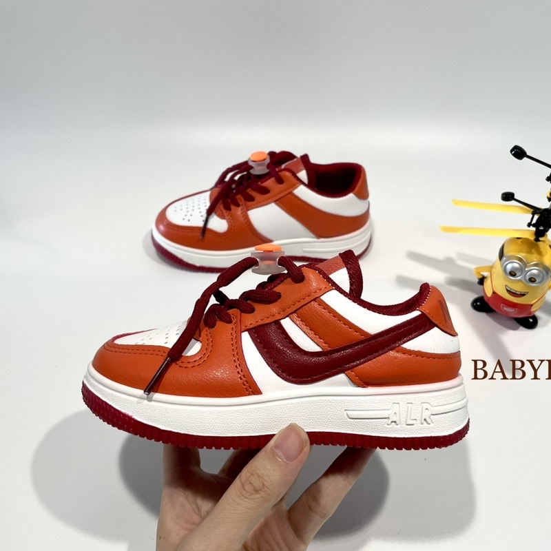 mẫu 2021 giày sneaker cho bé trai bé gái(JD cam thấp cổ to)