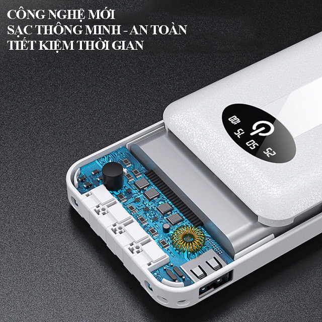 [Freeship] Sạc pin dự phòng 10000 Mah Kèm Cáp G01 chính hãng SD Design 3in1, sạt kiêm giá đỡ, xạc bảo hành 1 năm