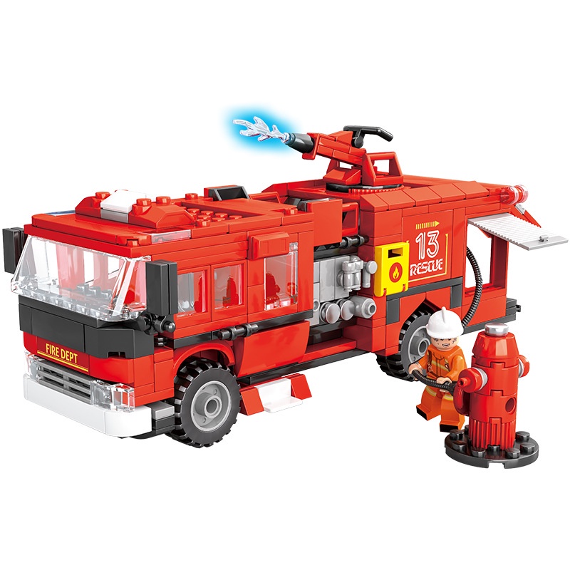 Bộ Đồ Chơi Lắp Ráp Xe Cứu Hỏa Dành Cho Bé Trai