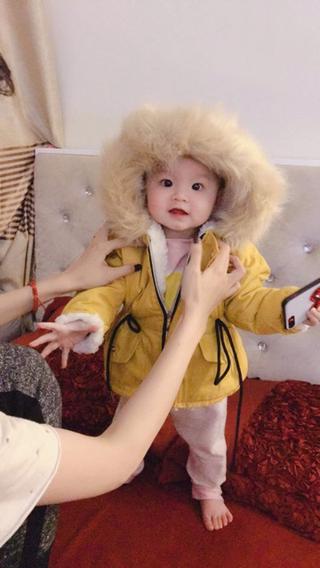Áo parka vàg mũ lông