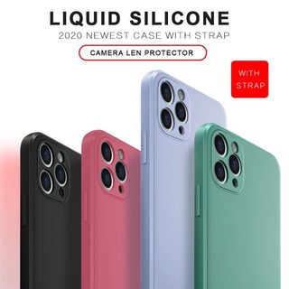 Ốp lưng dẻo màu viền cạnh vuông cho IPhone