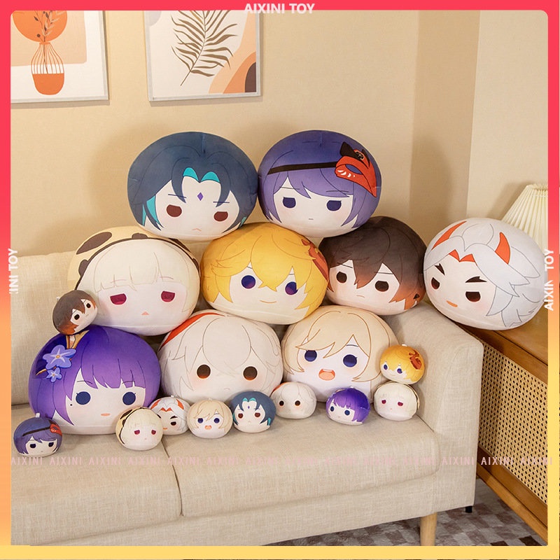 CÓ SẴNGối nhồi bông hình bánh bao nhân vật Genshin Impact tùy chọn xinh xắn Gấu bông plushie mochi Genshin Impact mềm mại cute game anime