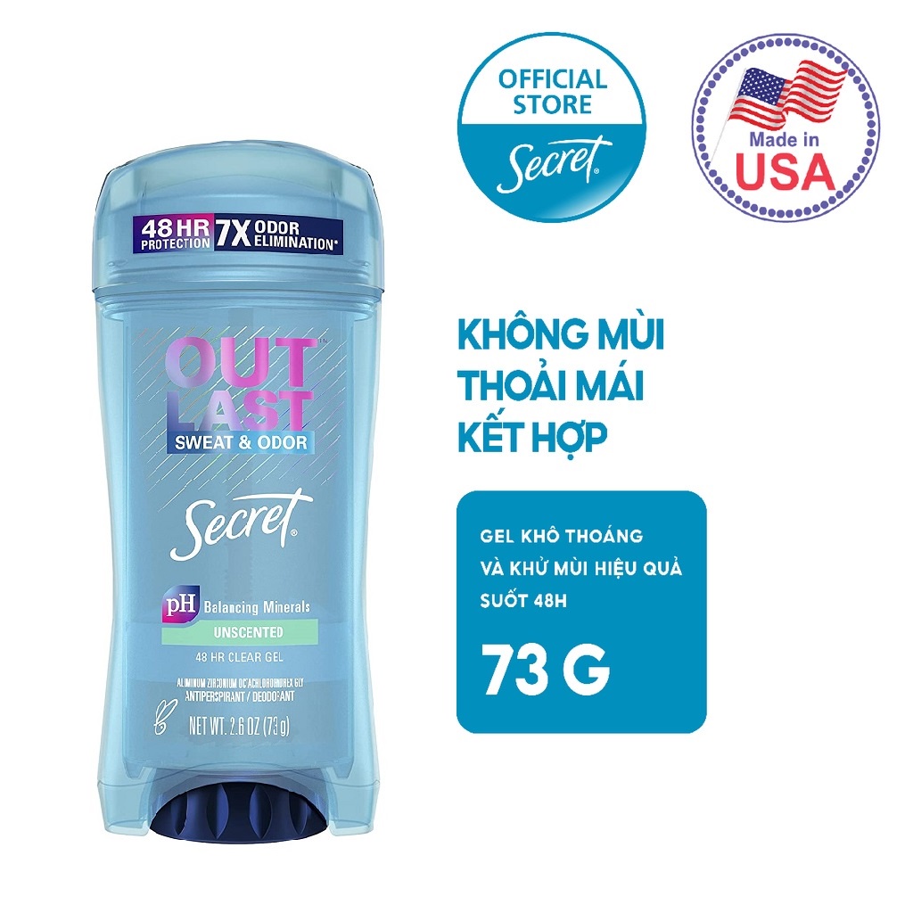 Gel Ngăn Tiết Mồ Hôi Và Khử mùi Secret Nhiều Mùi Hương 73g