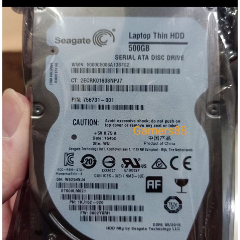 Ổ Cứng Di Động 500gb 2.5 "7200rpm Hdd Cho Laptop / Notebook