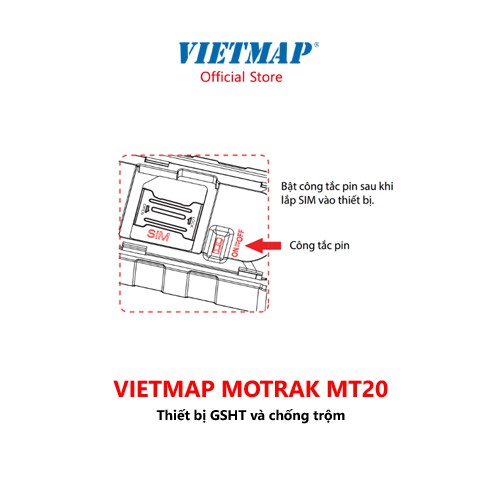 [Mã BMBAU300 giảm 7% đơn 499K] Vietmap Motrak MT20 - Thiết bị giám sát xe thời gian thực với tính năng tắt máy từ xa