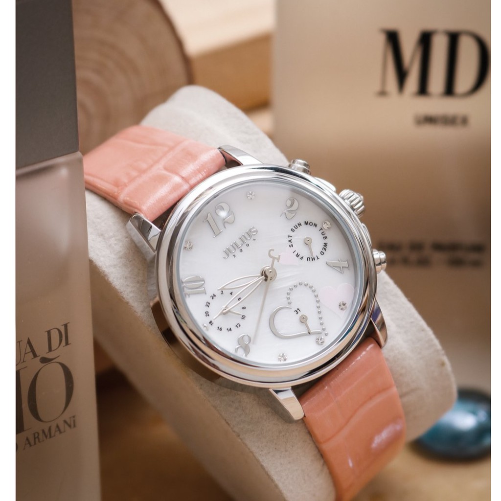 Đồng hồ nữ JULIUS JA-844 dây da | Julius Official