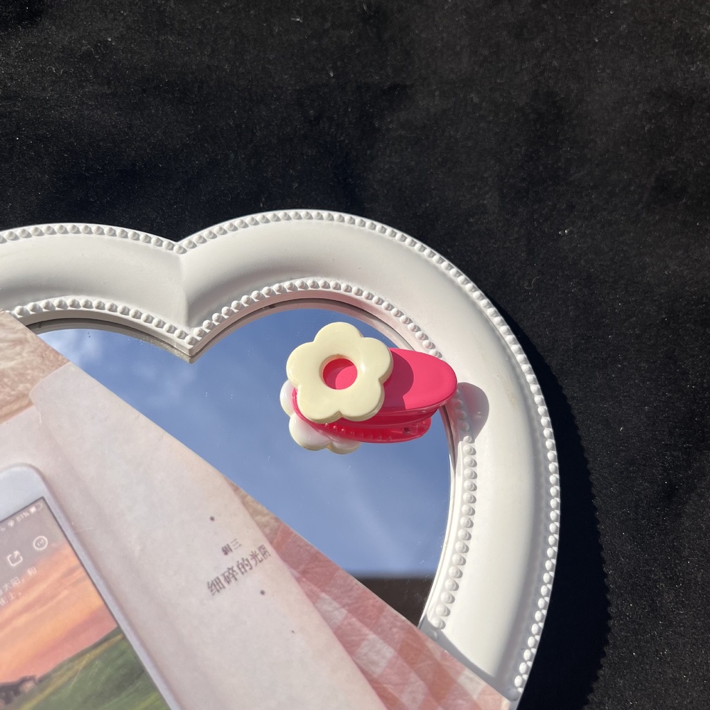 Màu Sắc Kẹp Tóc Mỏ Vịt Đính Hoa Màu Macaron Dễ Thương
