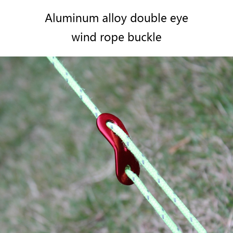 Bộ 10 Móc Khóa Dây Lều Trại Bằng Hợp Kim Nhôm Chống Trượt Tiện Dụng