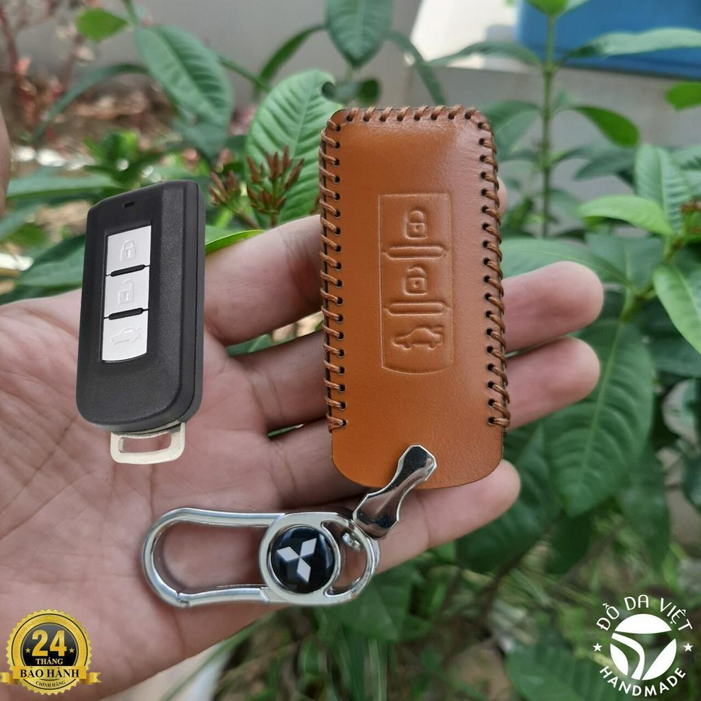 Bao Da Chìa Khóa Mitsubishi Xpander, Oulander, Attrager, Triton, Pajero Sport. Da Bò Nhập Khẩu