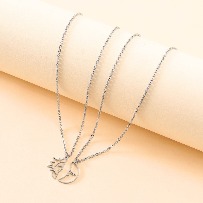 Set 2 Vòng cổ Tình Bạn Mặt Trăng Mặt Trời Phong Cách Boho