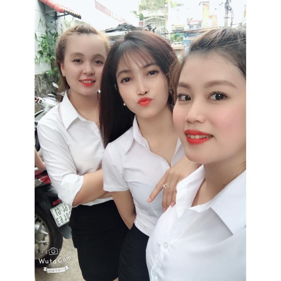 Áo sơ mi trắng công sở nữ, vải kate ý cao cấp, form Mai An cực chuẩn, đẹp, được đổi trả thoải mái ་