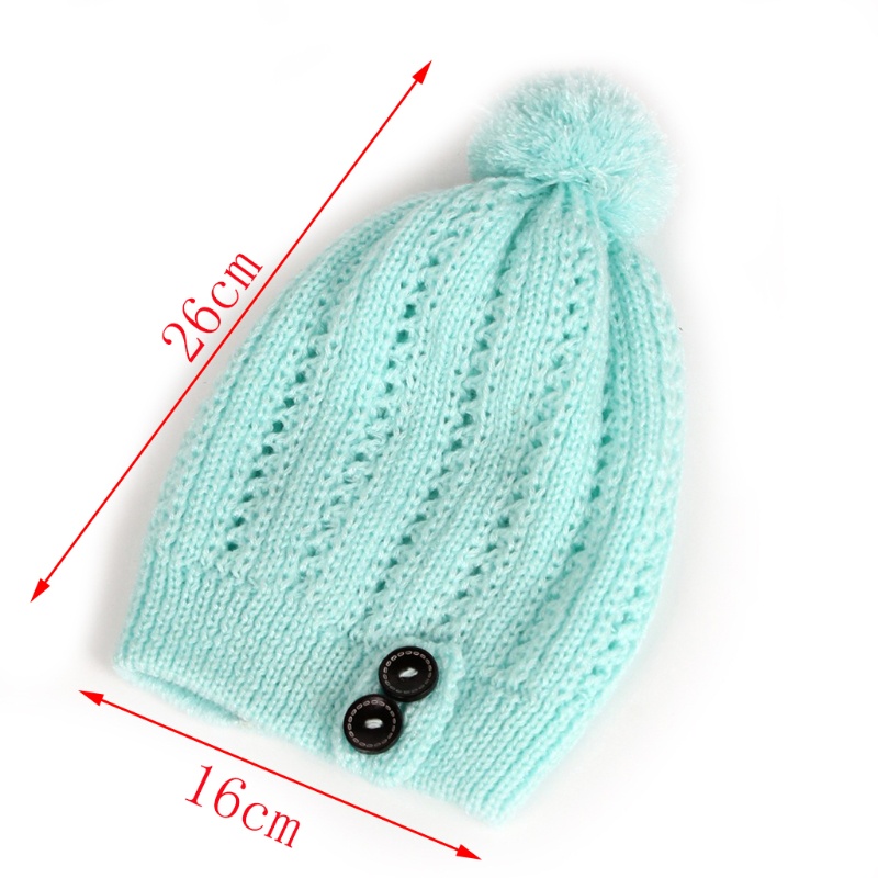 Mũ Beanie Dệt Kim Phối Lông Thú Thời Trang Mùa Đông Cho Phái Nữ