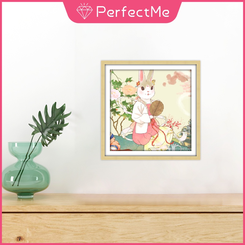 Bộ tranh đính đá 5D tự làm hình thỏ 30x30cm