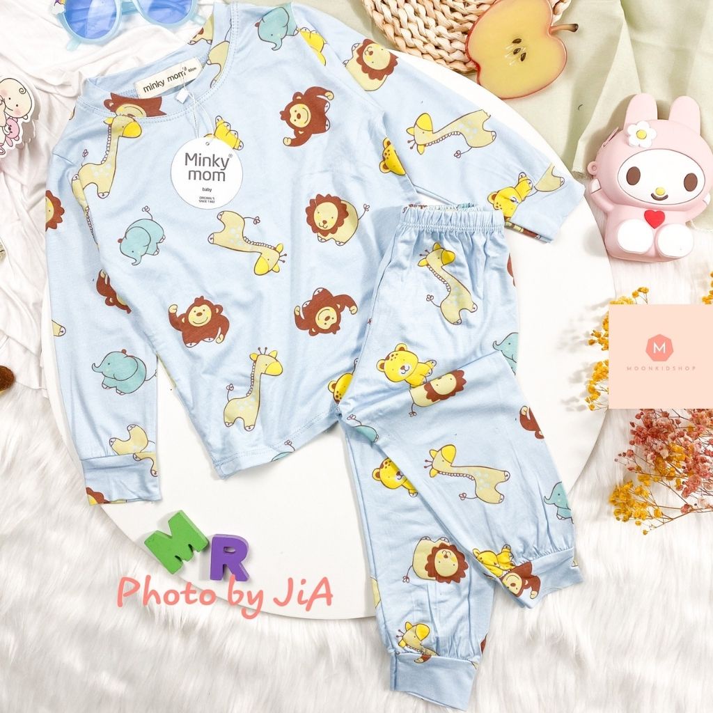 Bộ MINKY MOM Dài TayTHUN LẠNH100%Bộ Thun Lạnh Dài Tay Cho Bé,Bộ Dài Cho Bé Trai,bộ body cho bé gái 6-18kg,bộ dài bé