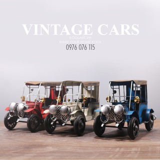 Mô hình trang trí - Mô hình Ô tô cổ điển bằng sắt - Đồ trang trí Vintage - Đồ trang trí Retro