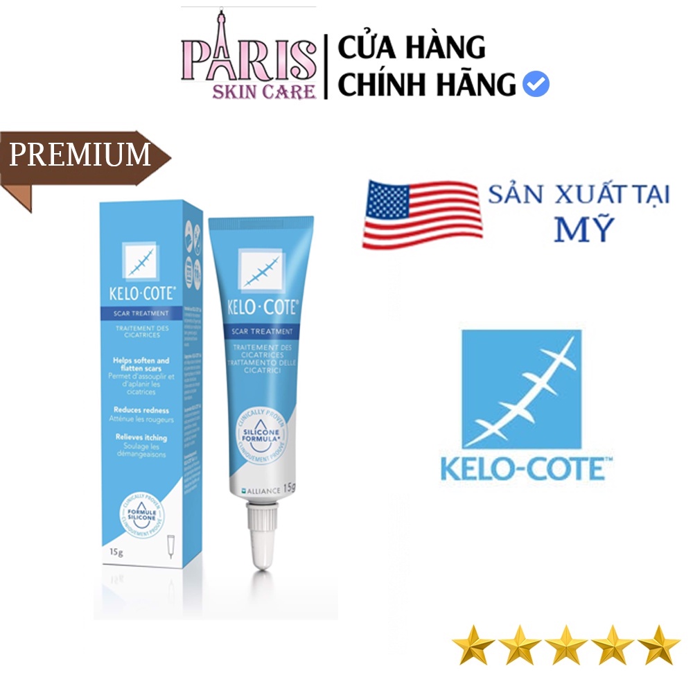 Kem xóa mờ sẹo KELO COTE - Sẹo rỗ, sẹo lõm, sẹo do mụn, sẹo lâu năm. Sản phẩm chính 15g