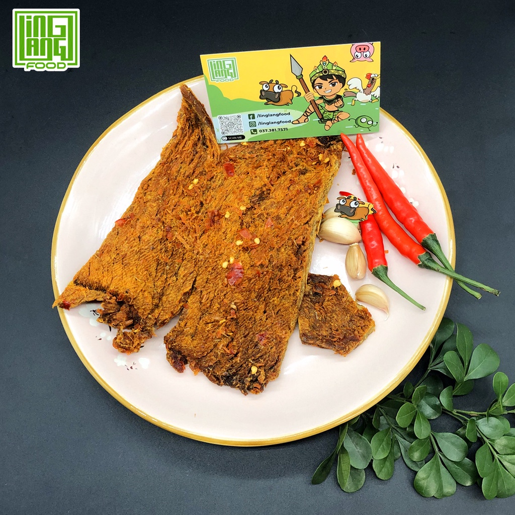 Khô bò miếng 200g, Thịt bò khô nguyên miếng LING LANG FOOD [loại đặc biệt] | BigBuy360 - bigbuy360.vn