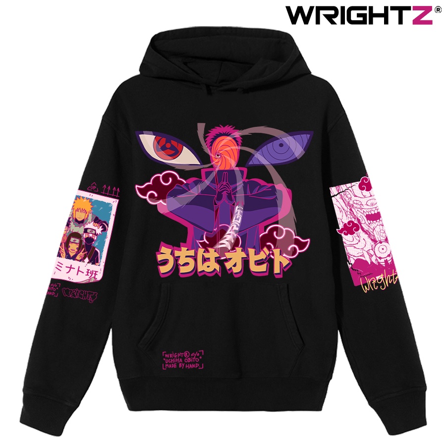 Áo hoodie Wrightz anime manga naruto uchiha obito saringan thời trang đường phố unisex